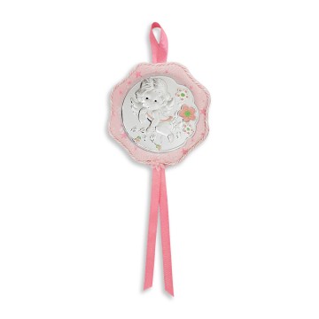 Pink Crib Medal with Little...