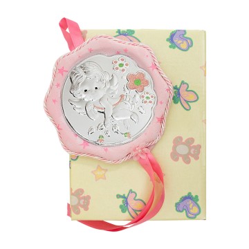 Pink Crib Medal with Little...