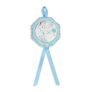 Light Blue Crib Medal with...