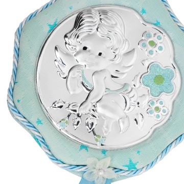 Light Blue Crib Medal with...