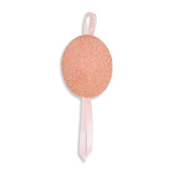 Pink Oval Crib Medal with...