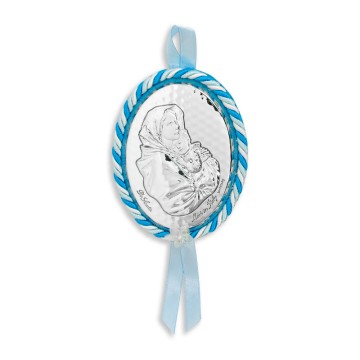 Light Blue Oval Crib Medal...