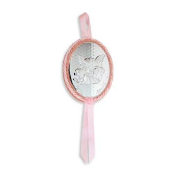 Pink Oval Crib Plaque with...