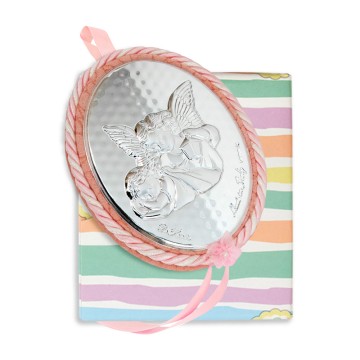 Pink Oval Crib Plaque with...