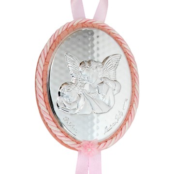 Pink Oval Crib Plaque with...