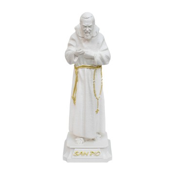 White and Gold Saint Pio...