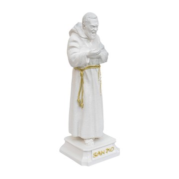 White and Gold Saint Pio...