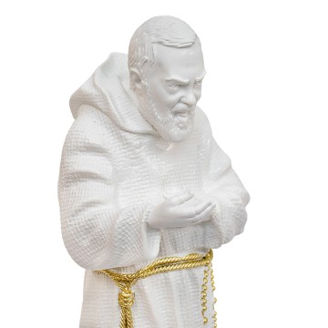 White and Gold Saint Pio...