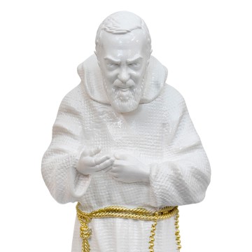 White and Gold Saint Pio...