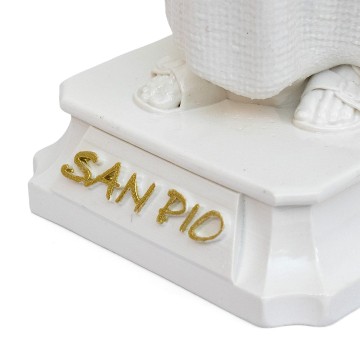 White and Gold Saint Pio...