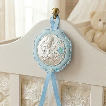 Light Blue Crib Medal with...