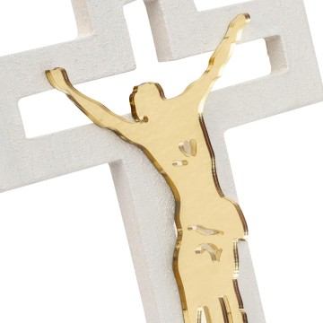 Modern Wooden Crucifix with...