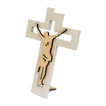 Wooden Crucifix with Oak...