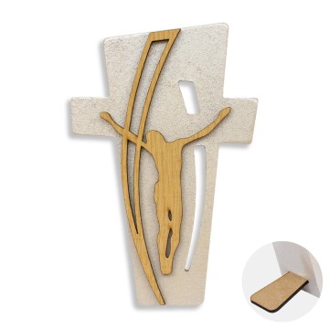 MDF Crucifix with Oak Christ
