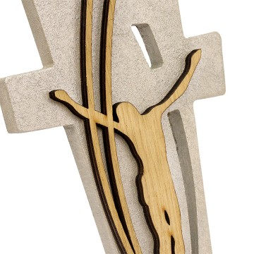 MDF Crucifix with Oak Christ