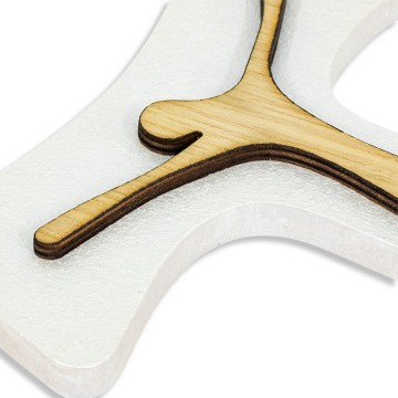 Tau Crucifix with Oak...
