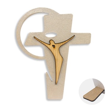 Wooden MDF Crucifix with...