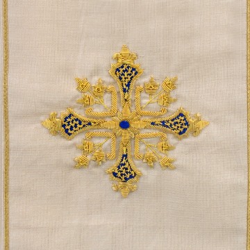 Hand-Embroidered Silk...