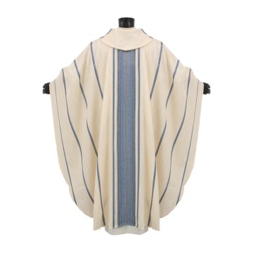 Ivory and Blue Handwoven...
