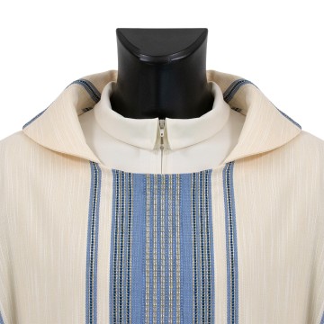 Ivory and Blue Handwoven...