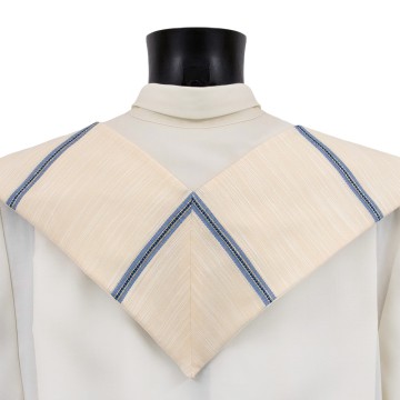 Ivory and Blue Handwoven...