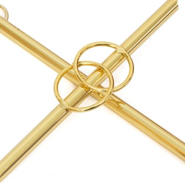 Gold-Tone Metal Cross with...