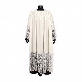 Alb in Wool Blend with Lace