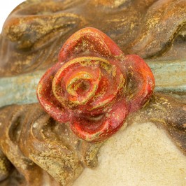 Angel Head in Antique Wood