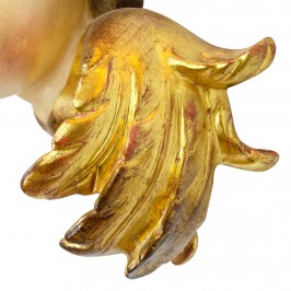 Angel Head in Antique Wood