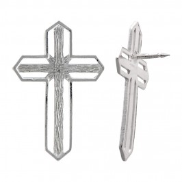 Deacon Cross Pin in Silver