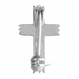 Cross Pin in 925 Silver