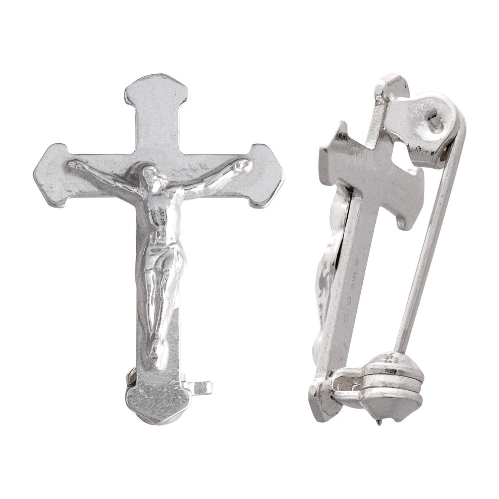 Croce con Spilla Clergyman Argento Croce con Spilla Clergyman Argento