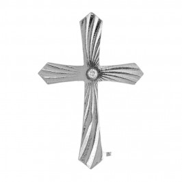 Clergyman Cross Pin in Silver