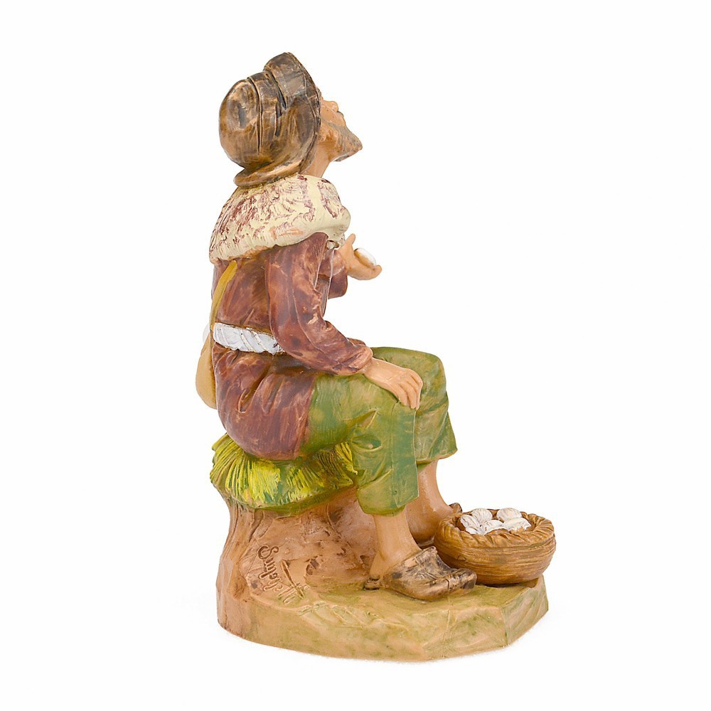 Shepherd with Egg Basket Fontanini 17 cm