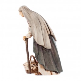 Old Woman with Cane Landi...