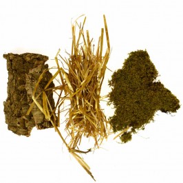 Box with Moss, Straw and Cork