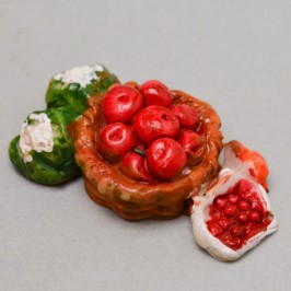 Basket with Fruit and...