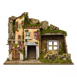 Nativity Scene with Lights