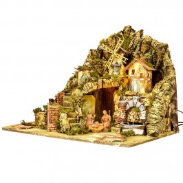 Nativity Set with Watermill...