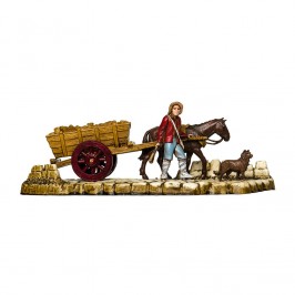 Cart Driver with Wood Cart