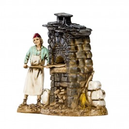 Pizza Maker at the Oven Landi