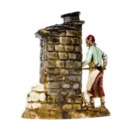 Pizza Maker at the Oven Landi