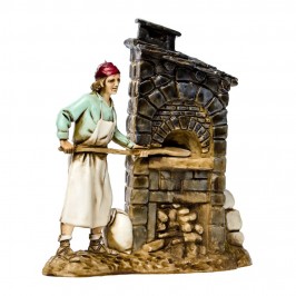 Pizza Maker at the Oven Landi