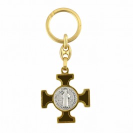 Golden Key Ring Saint Benedict