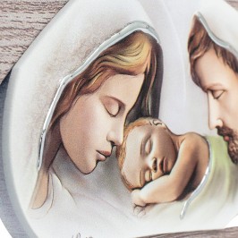 Holy Family Picture in Wood