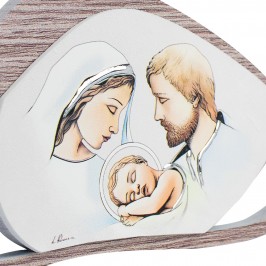 Holy Family Picture in Wood