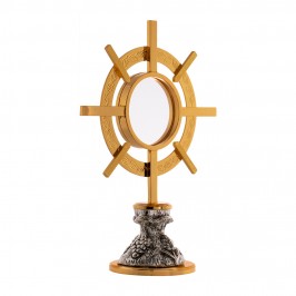 Monstrance shrine in brass