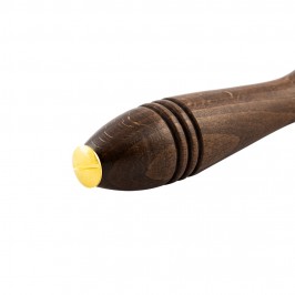 Golden Tray with Wooden Handle