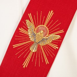 Red Diaconal Stole Holy Spirit