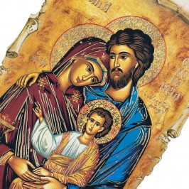 Quadretto Legno Sacra Famiglia